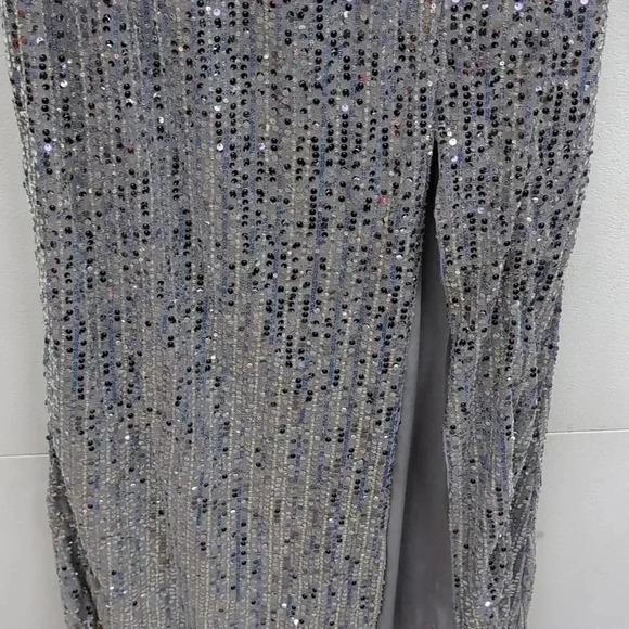 Alex & Eve Womens Puff Shoulder Long Sequins Dress size 16, m95 - Picture 5 of 8